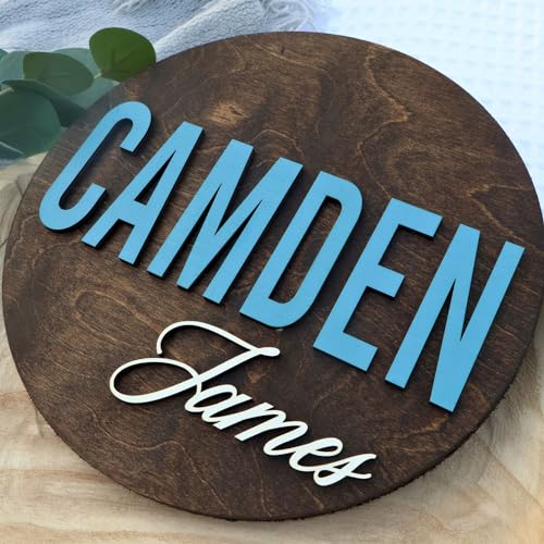 Custom Round Nursery Name Sign 1