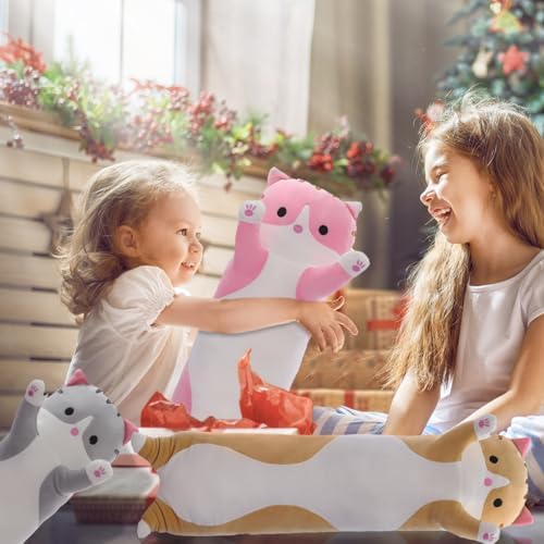 Cute Cat Plush Body Pillow for Kids