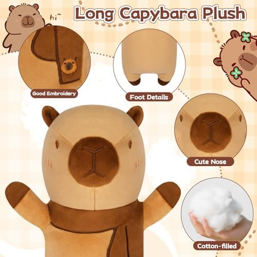 JEROKUMI 18inch Capybara Plush Pillow