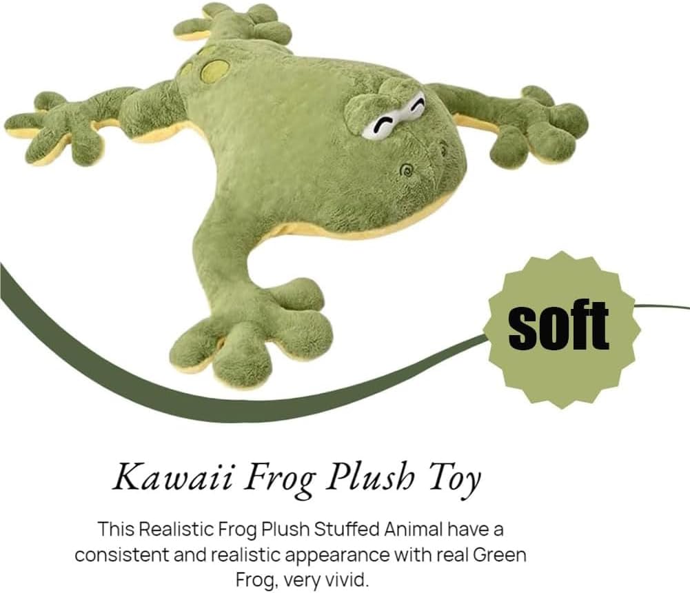 Giant Frog Plush Pillow Toy for Kids 1