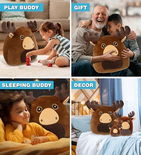 DolliBu Snug Mooshies Moose Plush Toy 17 inches