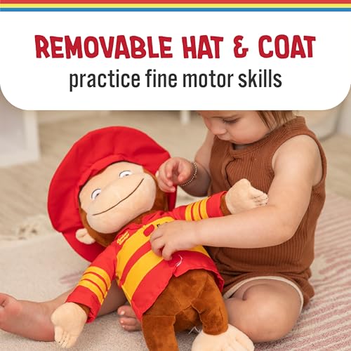 Curious George Fireman Plush Stuffed Animal Toy