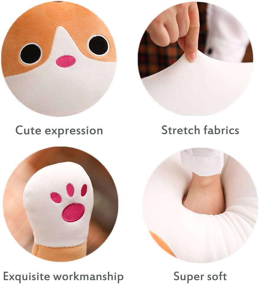 Long Cat Plush Pillow for Kids