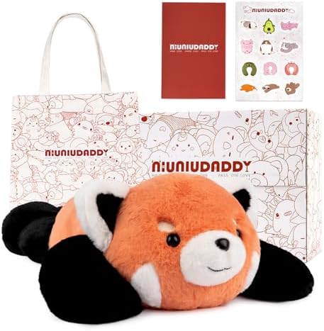 Niuniu Daddy Weighted Red Panda Plush Pillow 1