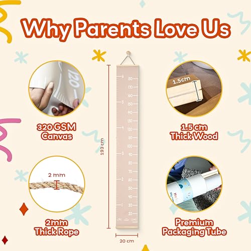 Tiny Whisper Kids Height Wall Chart
