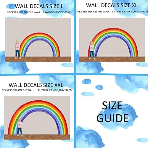 Fabric Rainbow Wall Decals for Kids Room