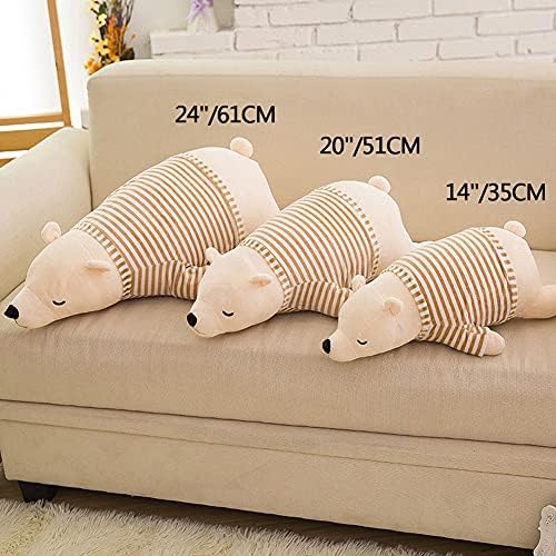 MMTTAO 24 Inch Stuffed Polar Bear Plush Toy
