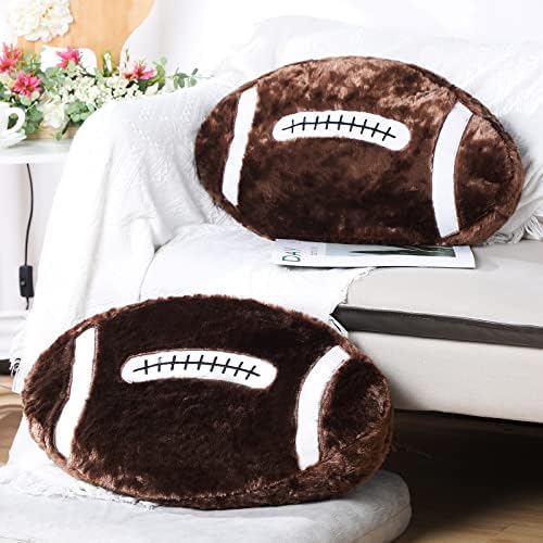 Jetec Football Shaped Plush Pillow Set