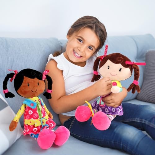 Sugar Snap Plush Learn to Dress Doll for Toddlers