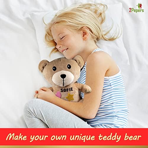 Make Your Own Teddy Bear Plush Pillow Kit for Kids No Sew