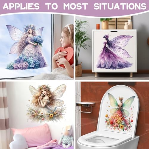 2 Sheets Removable Butterfly Girl Wall Decals