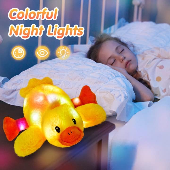 Glow Guards 12 Inch LED Duck Plush Pillow
