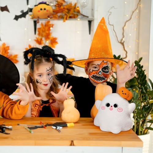 Halloween Pumpkin Ghost Throw Pillow