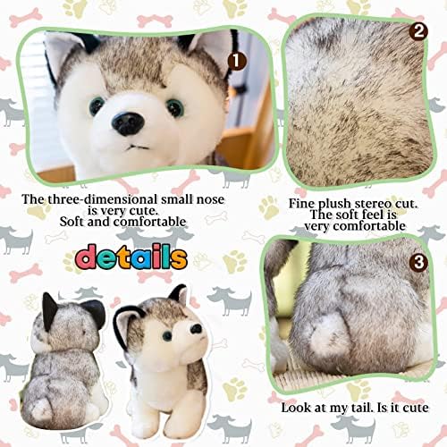 79 Inch Plush Husky Pillow Toy for Kids