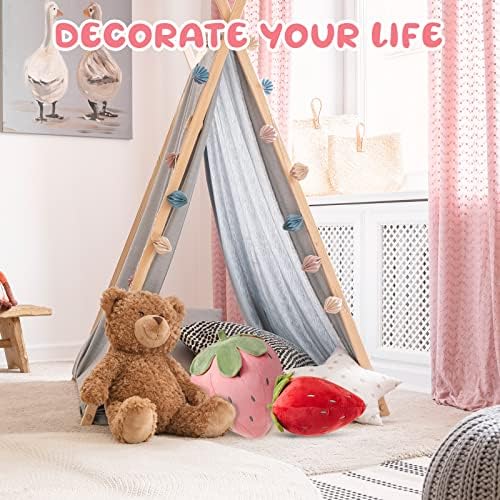 Juexica 2 Pcs Strawberry Plush Pillow