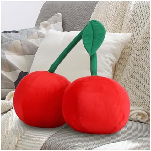Cute Cherry Plush Pillow for Home Decor