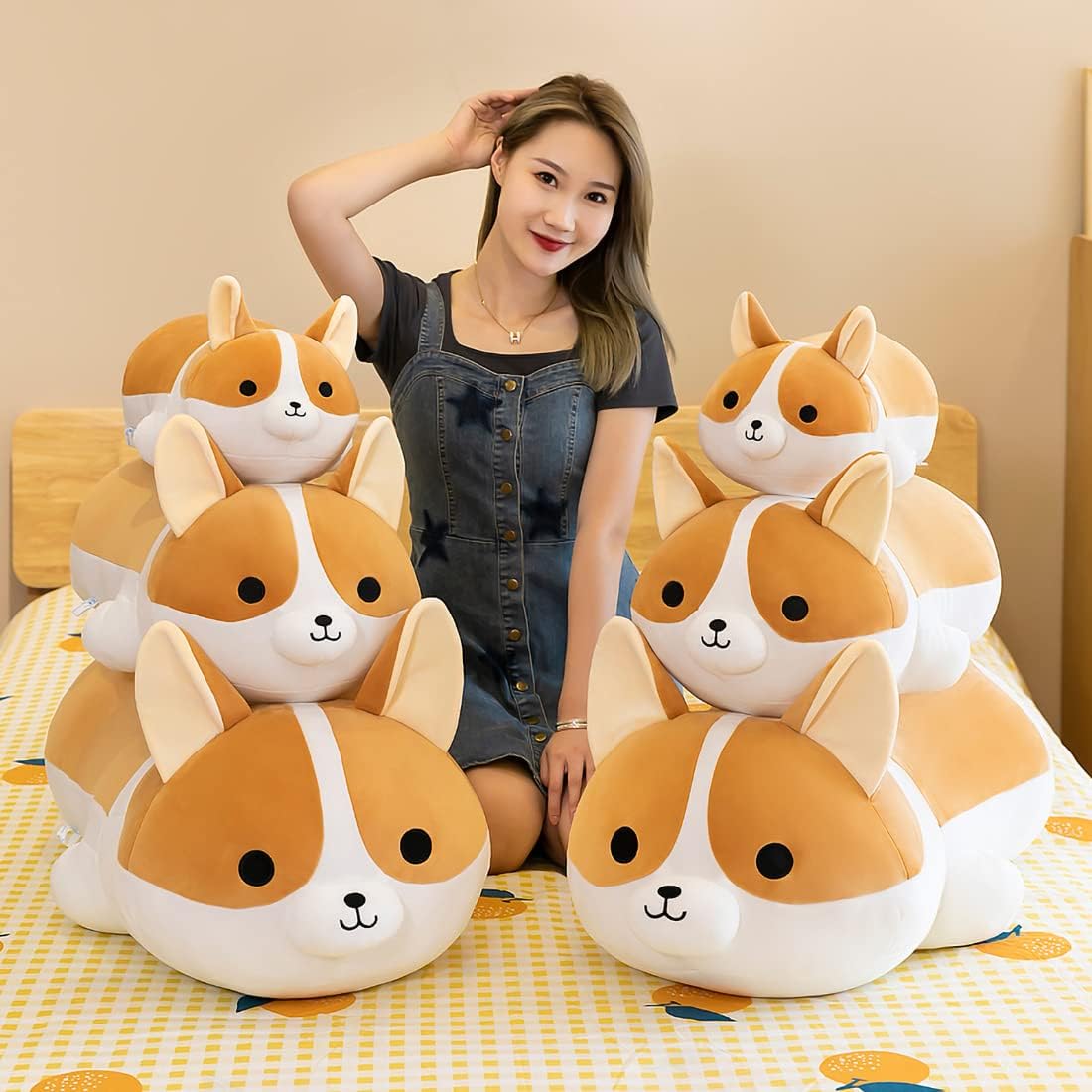 Yeqivo Corgi Plush Pillow Toy 80cm
