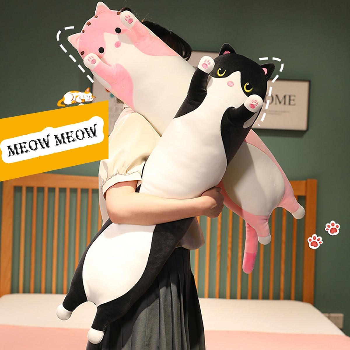 Werdast Black Cat Plush Pillow