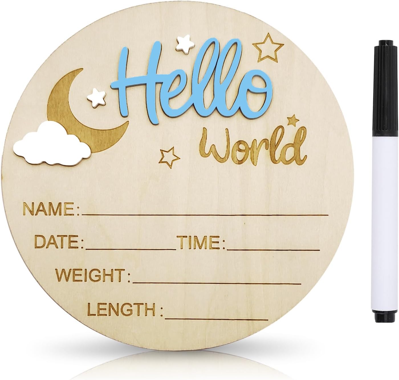 Baby Announcement Sign and Pen