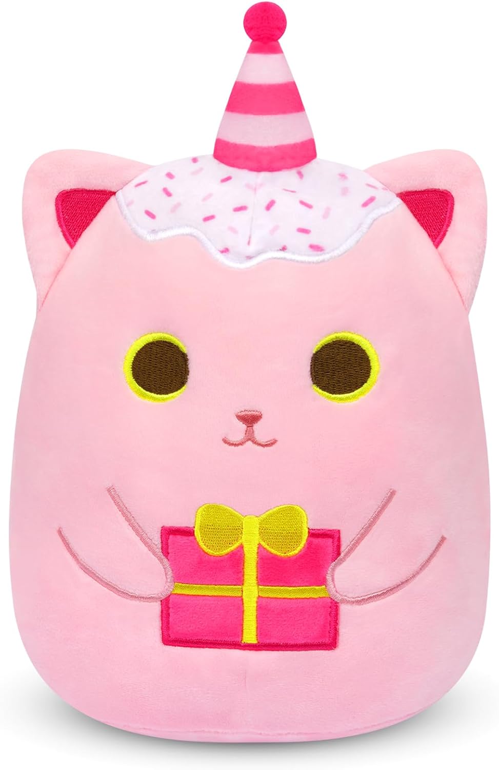 Pink Cat Plush 8 Inch Birthday Pillow Toy