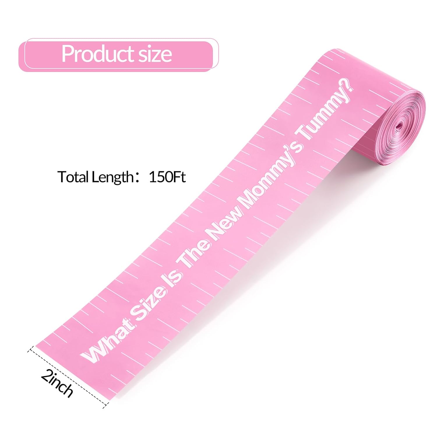 2 Rolls Baby Shower Measuring Tape Tummy Measure