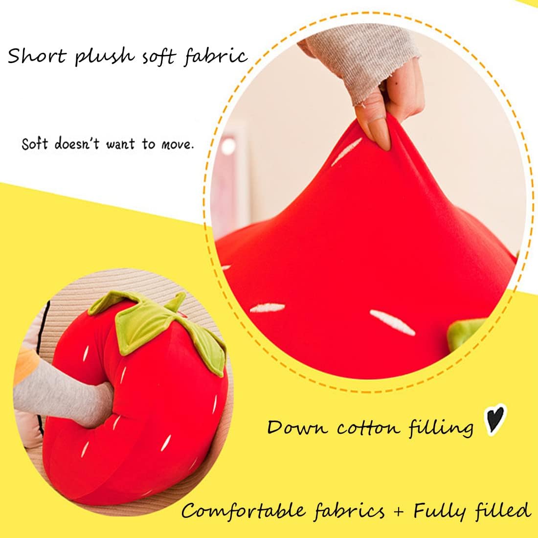 Cute Strawberry Plush Pillow for Kids