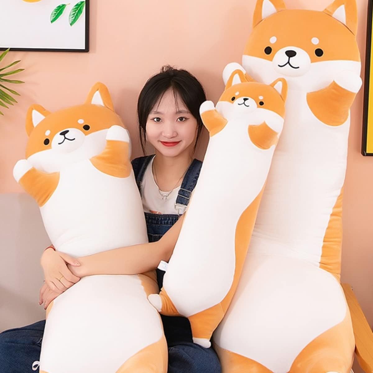 Shiba Inu Plush Pillow Toy for Kids and Adults