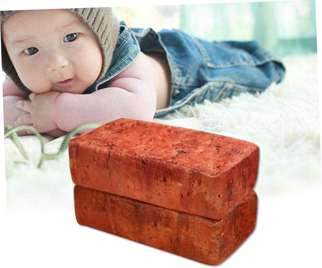 HOOTNEE 2Pcs Foam Plush Bricks Pillow Toy