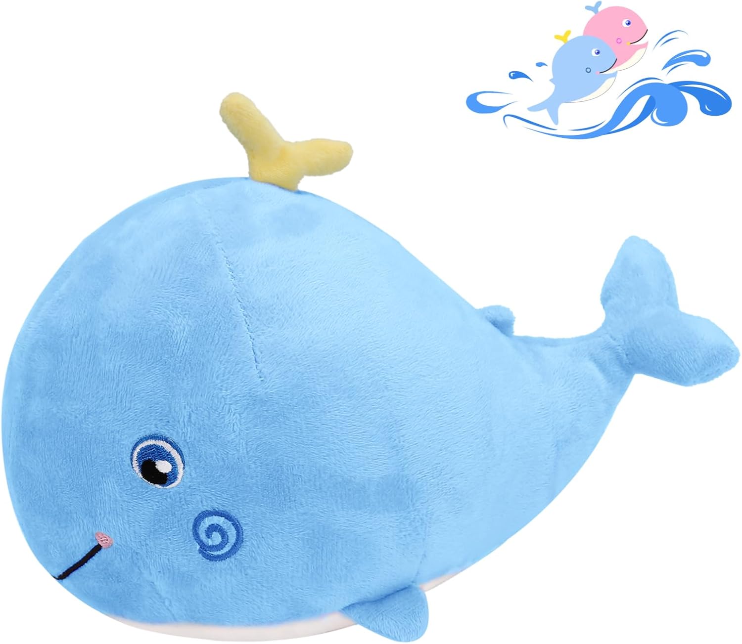 MUPI Blue Whale Plush Pillow Toy