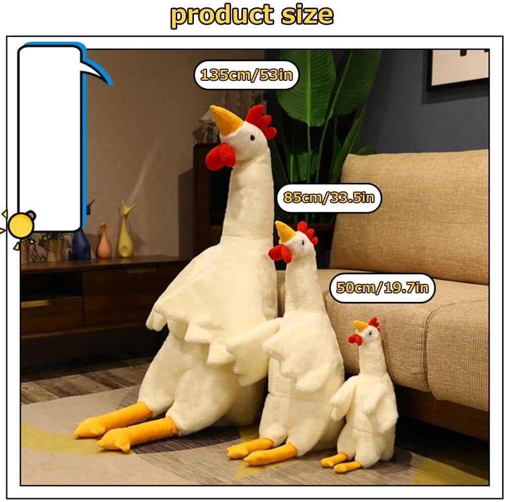 Yuthsona Giant Chicken Plush Pillow Toy