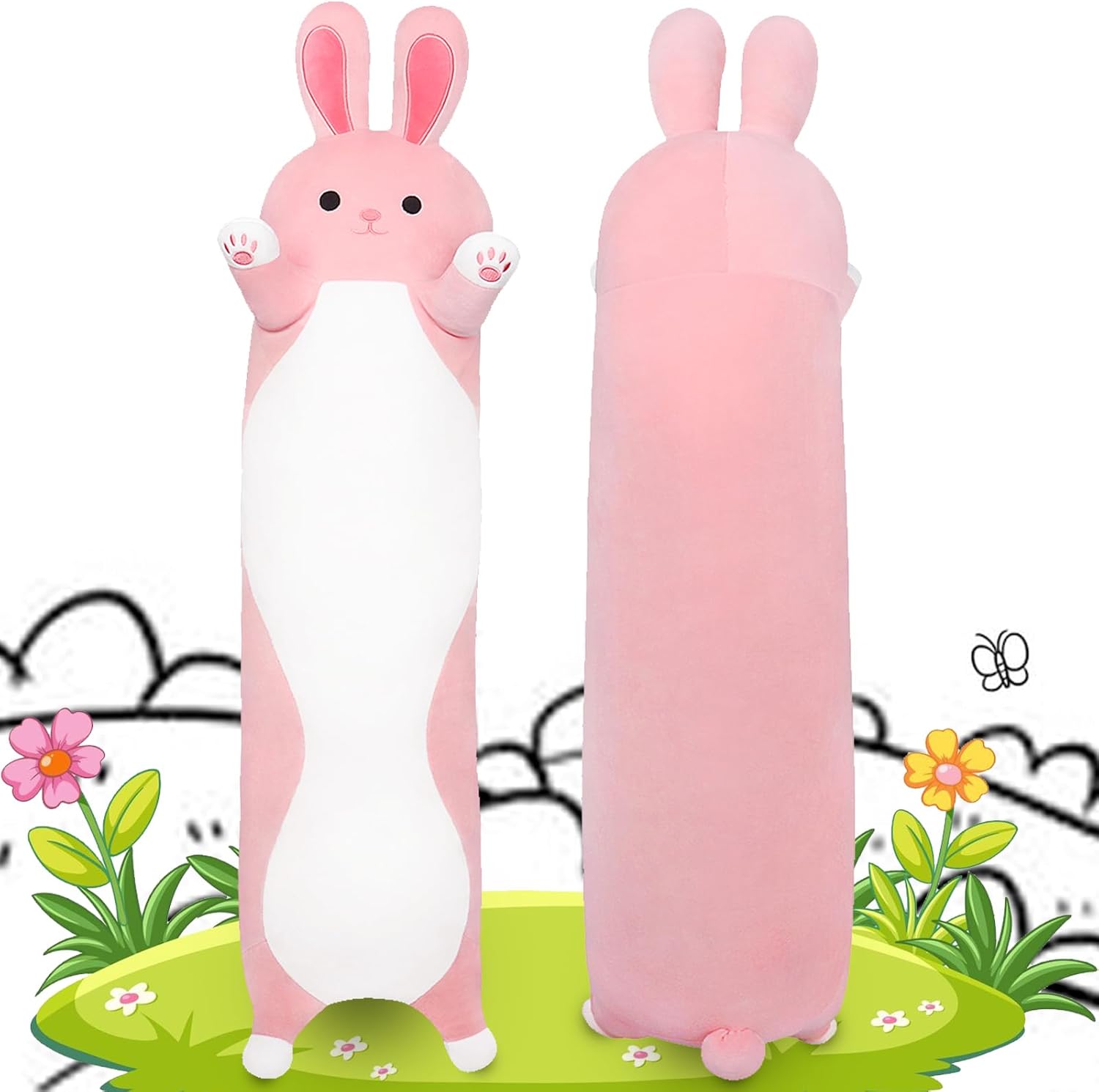 Sprinqdawin Long Rabbit Plush Pillow
