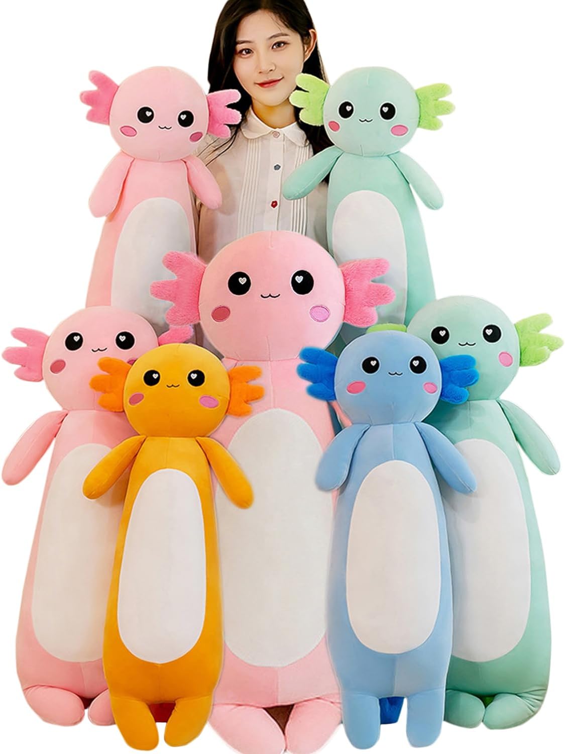 Pink Axolotl Plush Pillow 65cm