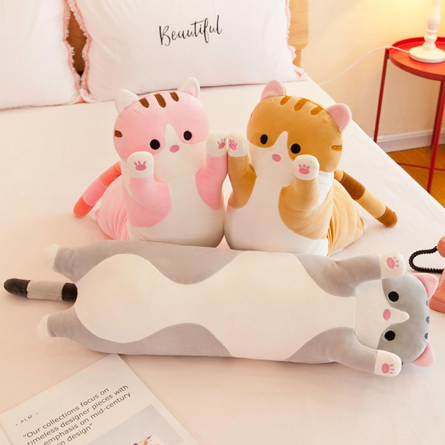 Somao Long Cat Plush Pillow for Kids 1
