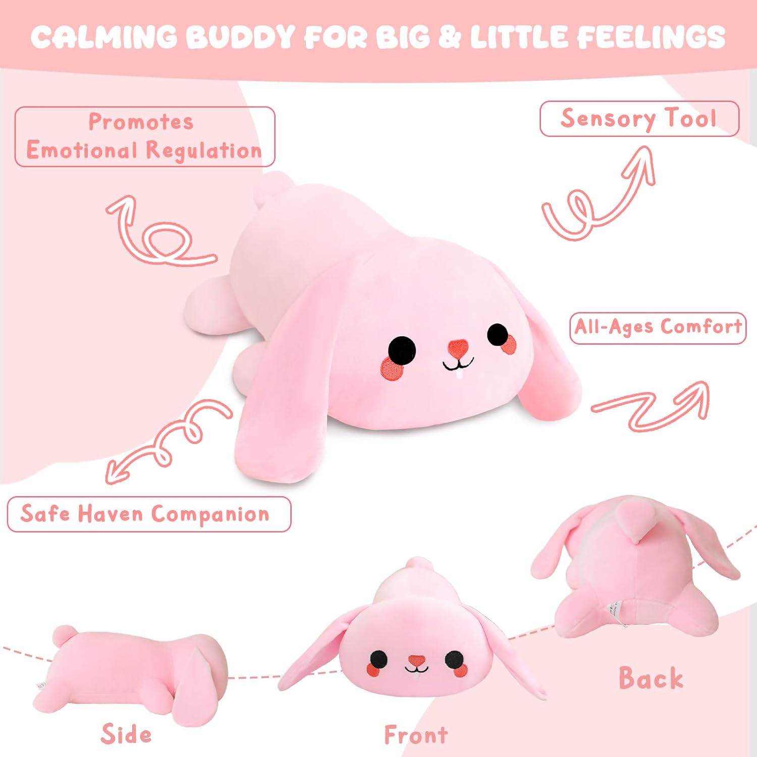 Weighted Bunny Plush Toy for Snuggling and Relaxation