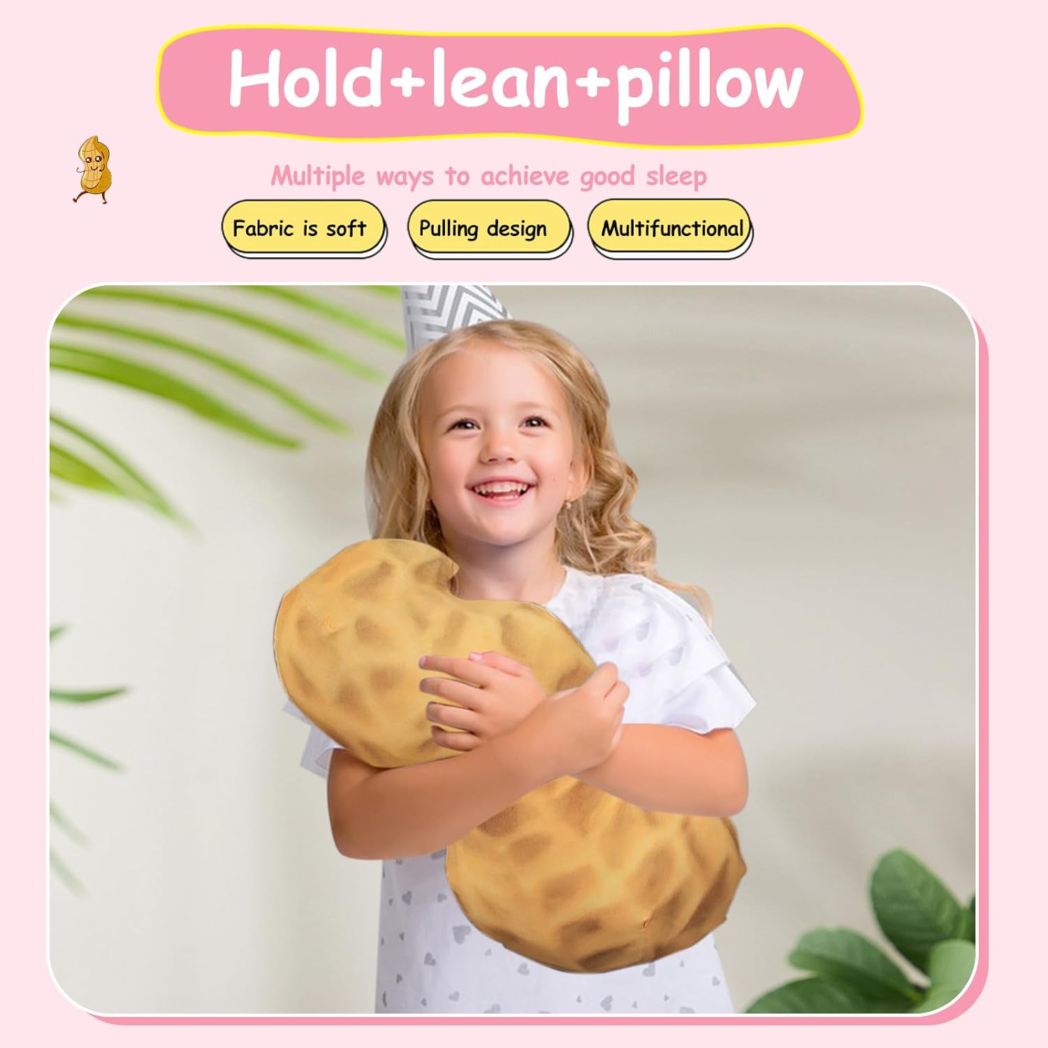 177 In Peanut Plush Stuffed Animal Pillow