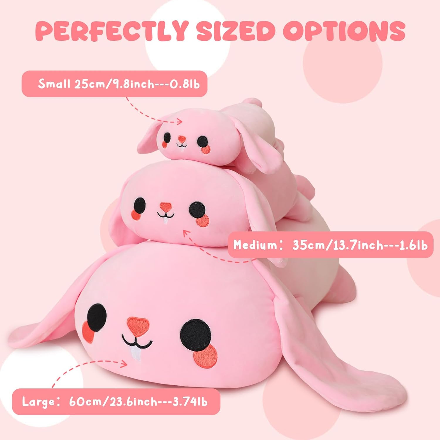 Weighted Bunny Plush Toy for Snuggling and Relaxation
