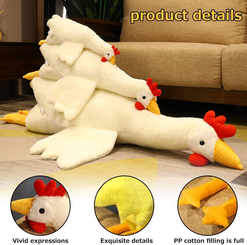 Yuthsona Giant Chicken Plush Pillow Toy