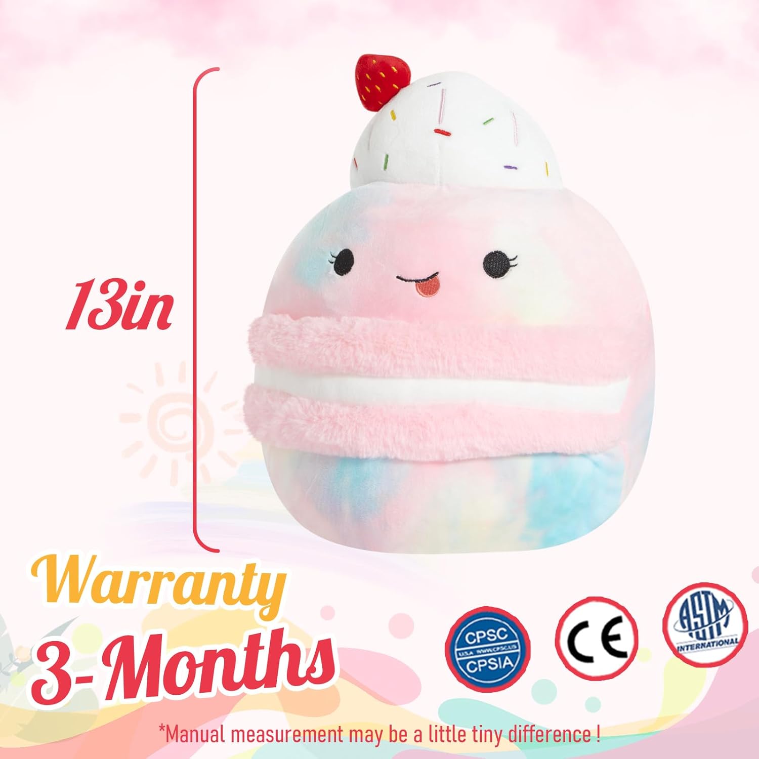 12 Inch Macaron Plush Pillow Stuffed Animal