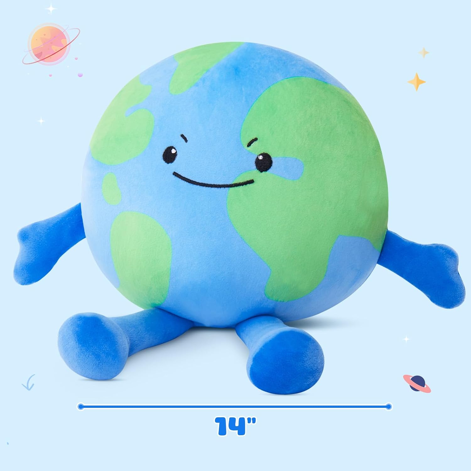 Earth Plush Pillow for Kids and Astronomy