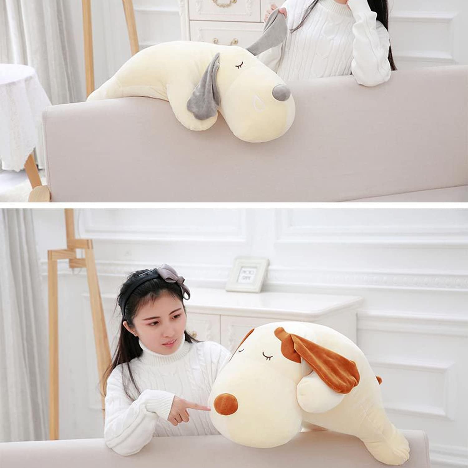 Soft Plush Dog Pillow Toy for Kids