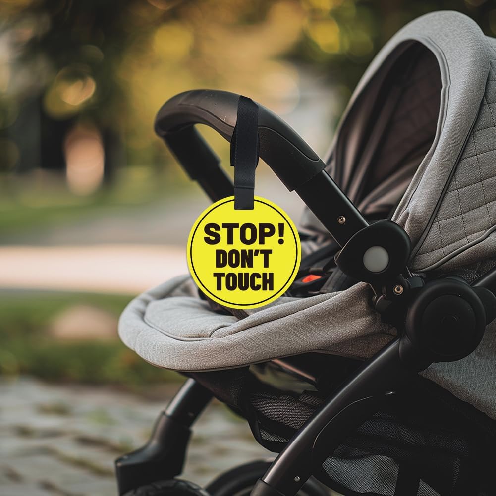 PLIGREAT 2 Pack Yellow Stop Touch Baby Sign