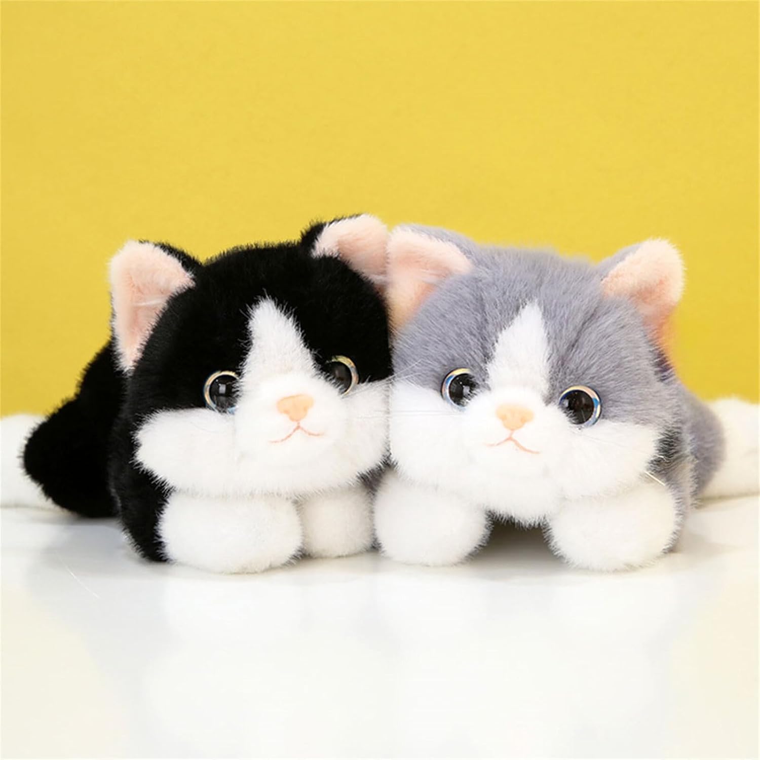 Black and White Cat Weighted Plush Toy