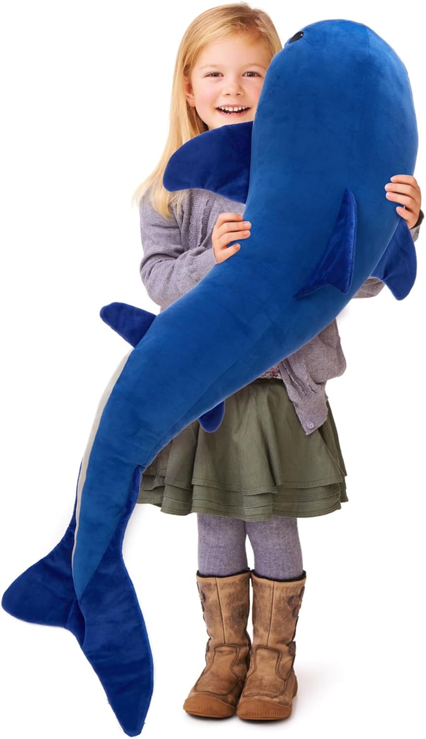 Tezituor 47 Inch Whale Plush Pillow for Kids
