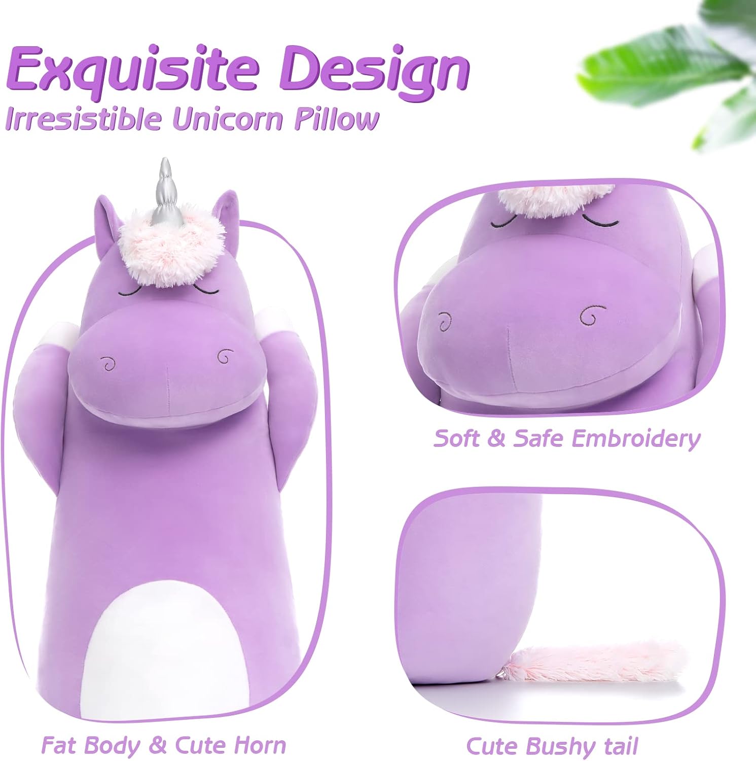 MorisMos Big Unicorn Body Pillow
