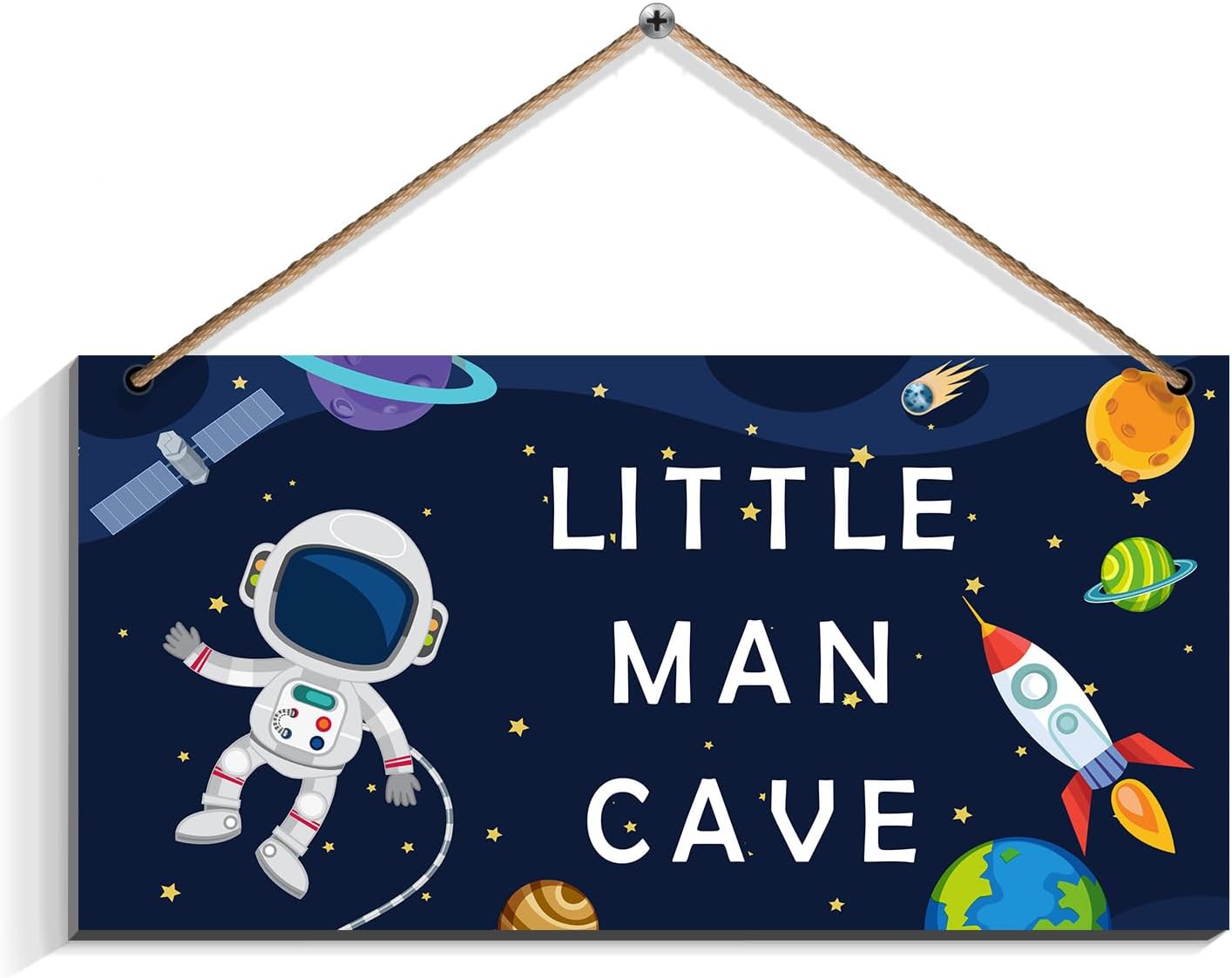 Space Astronaut Little Man Cave Wall Sign