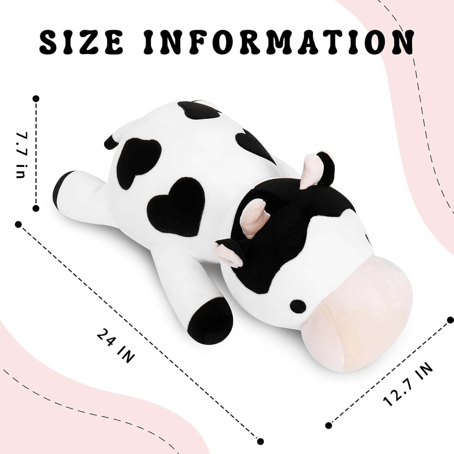 IdeaMeme Milk Cow Weighted Plush