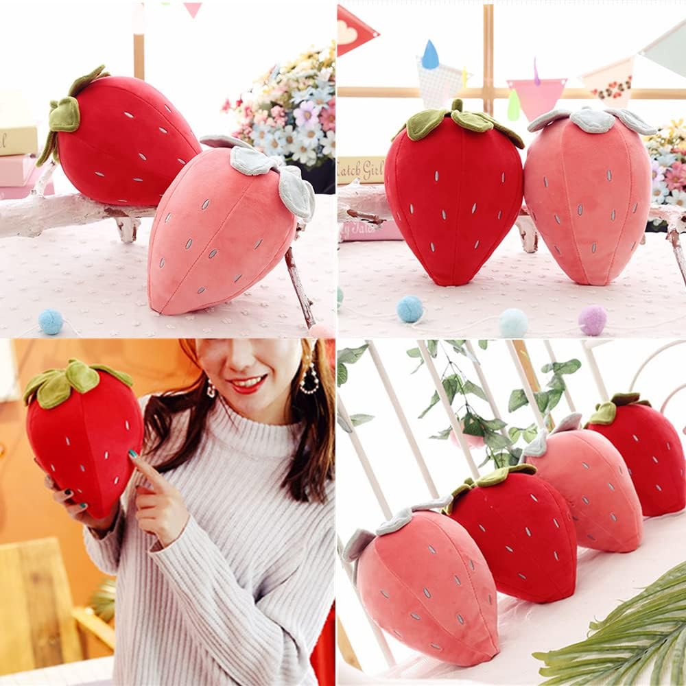 Soft Fruit Stuffed Strawberry Plush Pillow for Kids