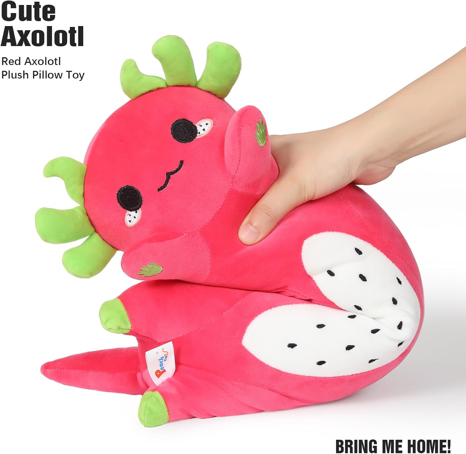 PEACH CAT Long Dragon Fruit Axolotl Plush Pillow