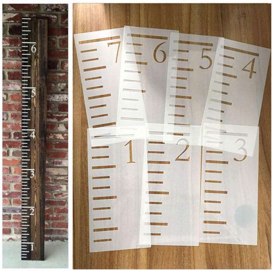 Onwon 7 Feet Growth Chart Stencil Scale Template for Kids Wall Art
