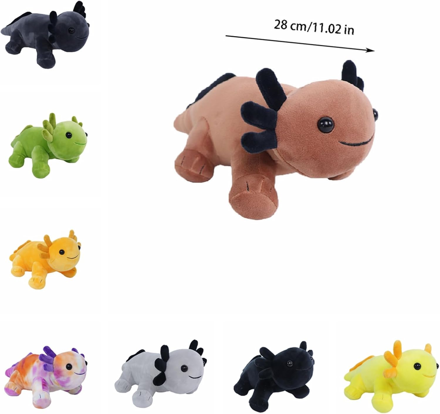 1102 Inch Gray Axolotl Plush Pillow